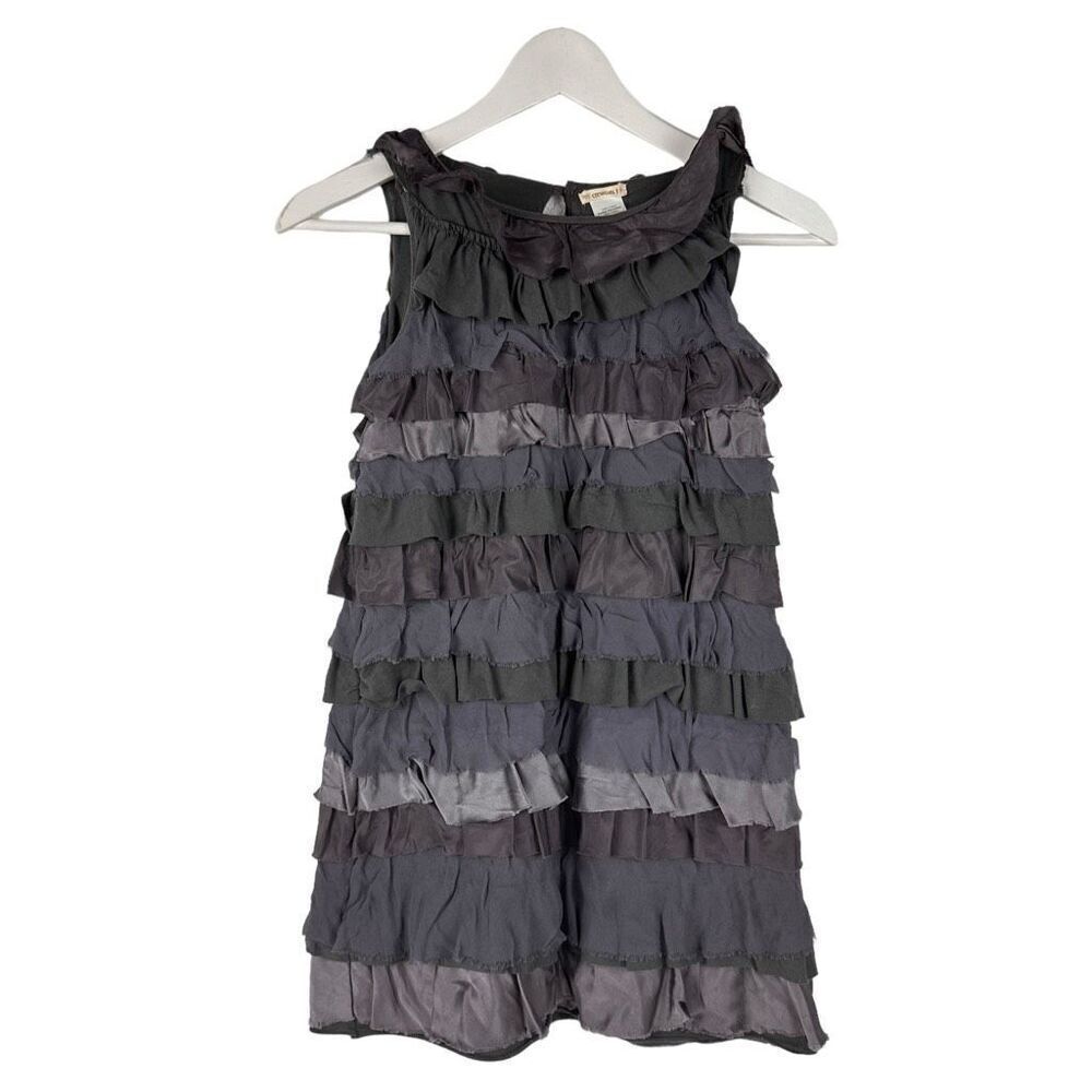 Crewcuts Ruffle Layered Grayish Purple Sleeveless Dress size 8